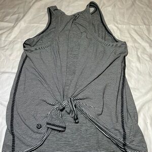 Lululemon Athletica Striped Black and White Women's Tank Top